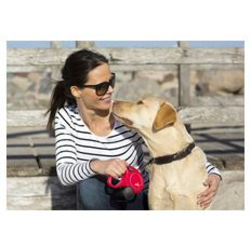 Flexi New Classic M 5m pink (trose) - pavada suņiem