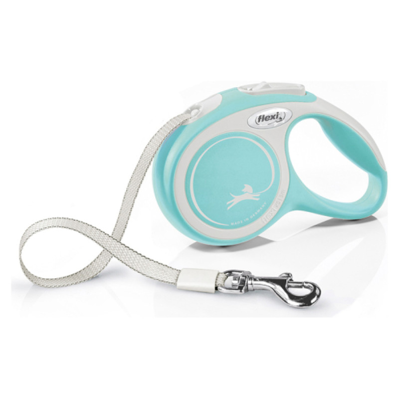 Flexi New Comfort XS lente 3 m, light blue - pavada suņiem
