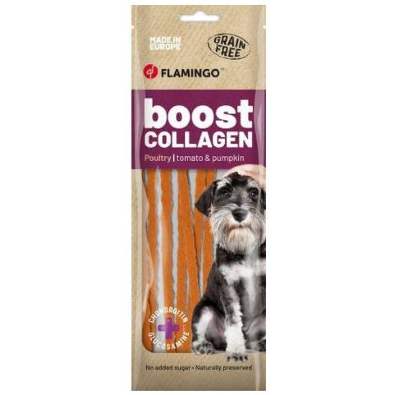 Flamingo gardumi suņiem Boost Spaghetti with chicken & collagen 10 gb 70 g
