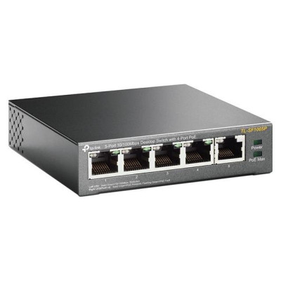 Tp-Link Switch|TP-LINK|Desktop/pedestal|5x10Base-T / 100Base-TX|PoE ports 4|TL-SF1005P