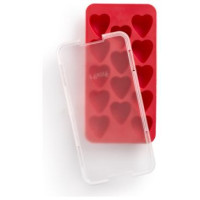 Brabantia LEKUE ledus kubiņu veidne sirds formas ar vāku, red - 882326