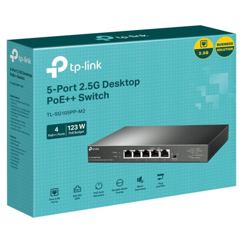 Tp-Link Switch|TP-LINK|TL-SG105PP-M2|Desktop/pedestal|5x2.5GbE|TL-SG105PP-M2
