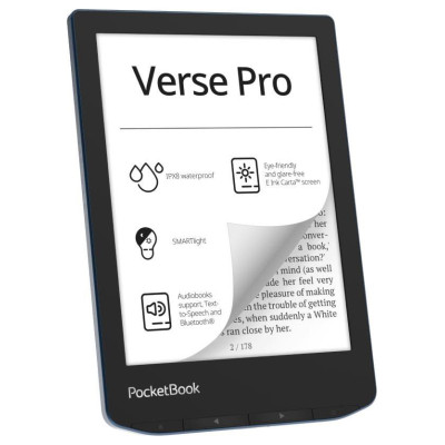 Pocketbook E-Reader|POCKETBOOK|Verse Pro|6"|1072x1448|1xUSB-C|Wireless LAN|Bluetooth|Azure|PB634-A-WW