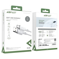 Acefast USB cable - USB Type C 1.2m, 3A white (C2-04 white)