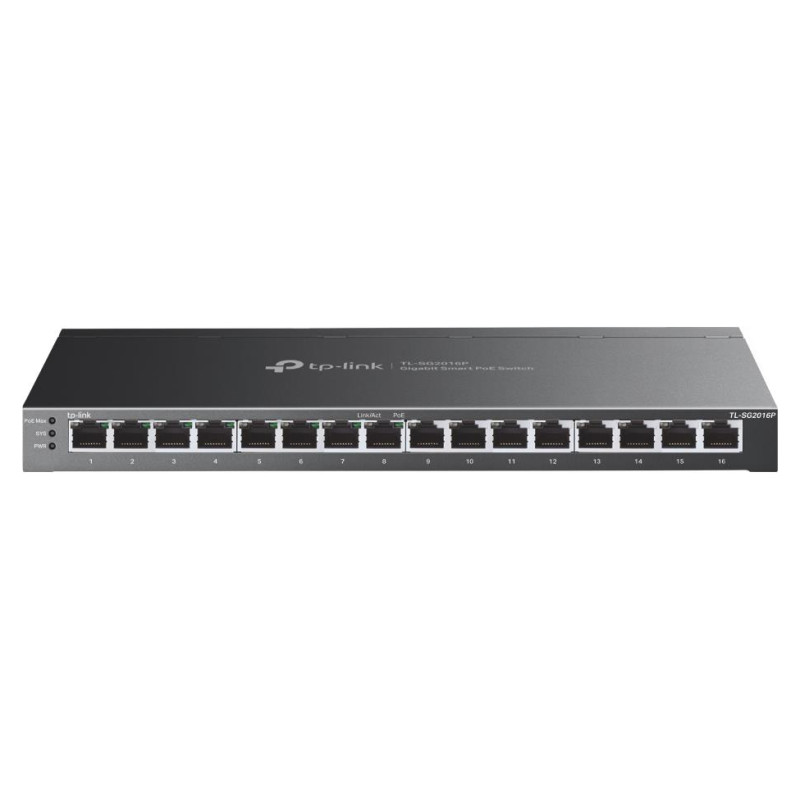 Tp-Link Switch|TP-LINK|Omada|TL-SG2016P|16x10Base-T / 100Base-TX / 1000Base-T|PoE+ ports 8|120 Watts|TL-SG2016P