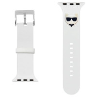 Karl Lagerfeld Silicone Choupette Heads Strap for Apple Watch 38/40/41mm - White