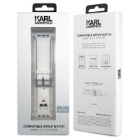 Karl Lagerfeld Silicone Choupette Heads Strap for Apple Watch 38/40/41mm - White