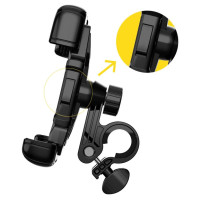 Wozinsky strong phone holder for bicycle, motorcycle, scooter handlebars, black (WBHBK6)