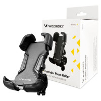 Wozinsky strong phone holder for bicycle, motorcycle, scooter handlebars, black (WBHBK6)