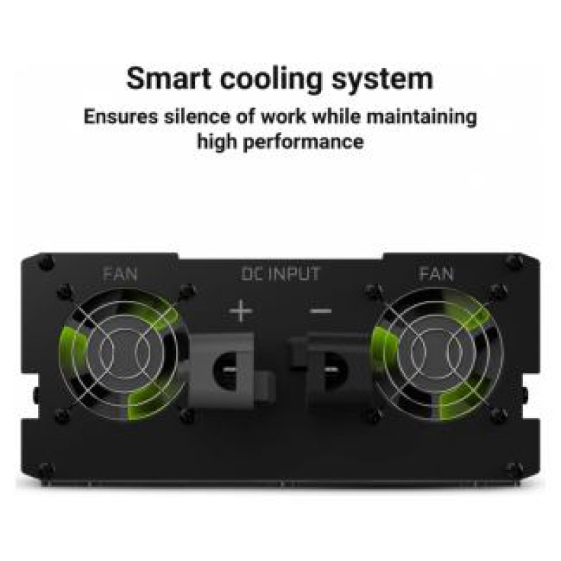Green Cell Strāvas pārveidotājs Green Cell 12V to 230V 1500W/ 3000W Modified Sine Wave