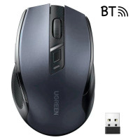 Ugreen MU006 wireless optical mouse USB 2.4GHz / Bluetooth 5.0 4000 DPI - black