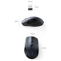 Ugreen MU006 wireless optical mouse USB 2.4GHz / Bluetooth 5.0 4000 DPI - black