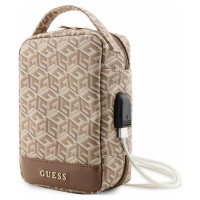 Guess GUHBHGCFSEW Organizer bag - brown GCube Stripe