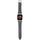 Karl Lagerfeld Saffiano Monogram strap for Apple Watch 42/44/45/49mm - silver