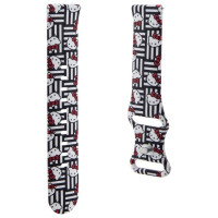 Hello Kitty Silicone Heads & Stripes universal 20mm - black