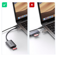 Ugreen [RETURNED ITEM] Ugreen CM401 USB C 5Gb/s SD/TF card reader - gray