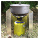 Meva Wind shield for a camping stove burner - silver