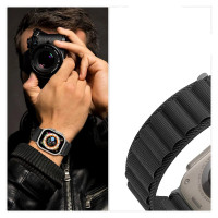 Tech-Protect Nylon Pro Strap for Apple Watch 4 / 5 / 6 / 7 / 8 / 9 / SE / Ultra 1 / 2 (42/44/45/49 mm) - Dark Green