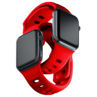 3Mk Protection 3mk Silicone Watch Strap for Apple Watch 42 / 44 / 45 / 49 mm - red