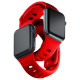 3Mk Protection 3mk Silicone Watch Strap for Apple Watch 42 / 44 / 45 / 49 mm - red