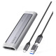 Orico AXM2S-G2-V1 M.2 NVME/NGFF USB-C/USB-A to USB-C 6Gb/s / 10Gb/s Disk Caddy - Gray