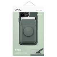 Uniq Flixa Magnetic Card Wallet with Stand Green/Lichen Green MagSafe