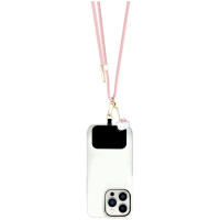 Hello Kitty Patch & Kitty Head Charm Universal Phone Lanyard - Pink