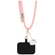 Hello Kitty Patch & Kitty Head Charm Universal Phone Lanyard - Pink