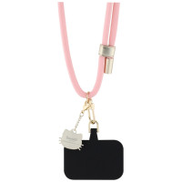 Hello Kitty Patch & Kitty Head Charm Universal Phone Lanyard - Pink