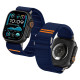 Tech-Protect Nylon Slip Strap for Apple Watch 44 / 45 / 46 / 49 mm - Navy Blue