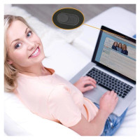 Tech-Protect Cam Fit+ 3-pack laptop camera cover - black