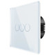 Spring Three Gang, One Way Touch Switch, Glass White