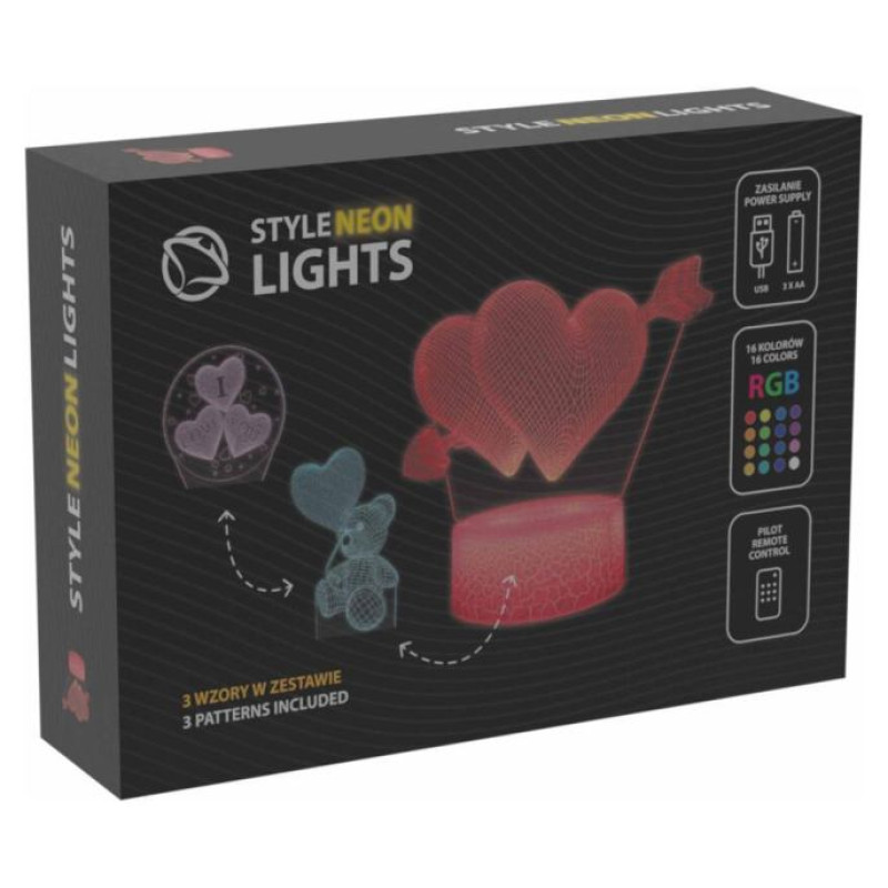 Manta SNL115RGB LED lamp Light decoration Heart RGB 3D