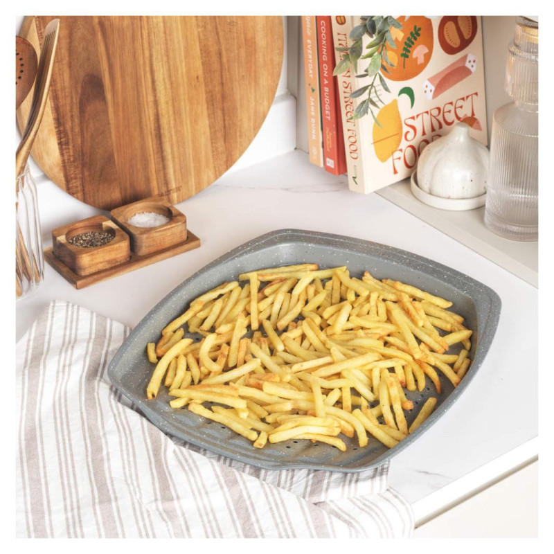 Salter BW08473G1EU7 Marblestone 38cm Chip Tray