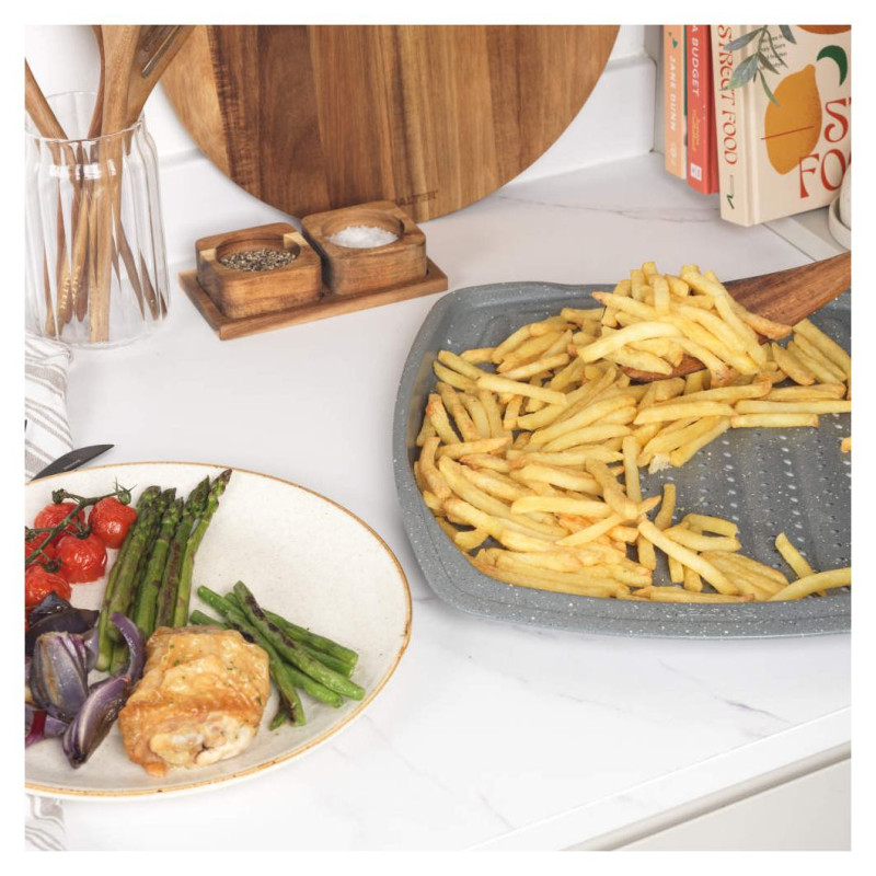 Salter BW08473G1EU7 Marblestone 38cm Chip Tray