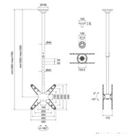 Neomounts TV SET ACC CEILING MOUNT 32-75/FPMA-C340DBLACK NEOMOUNTS