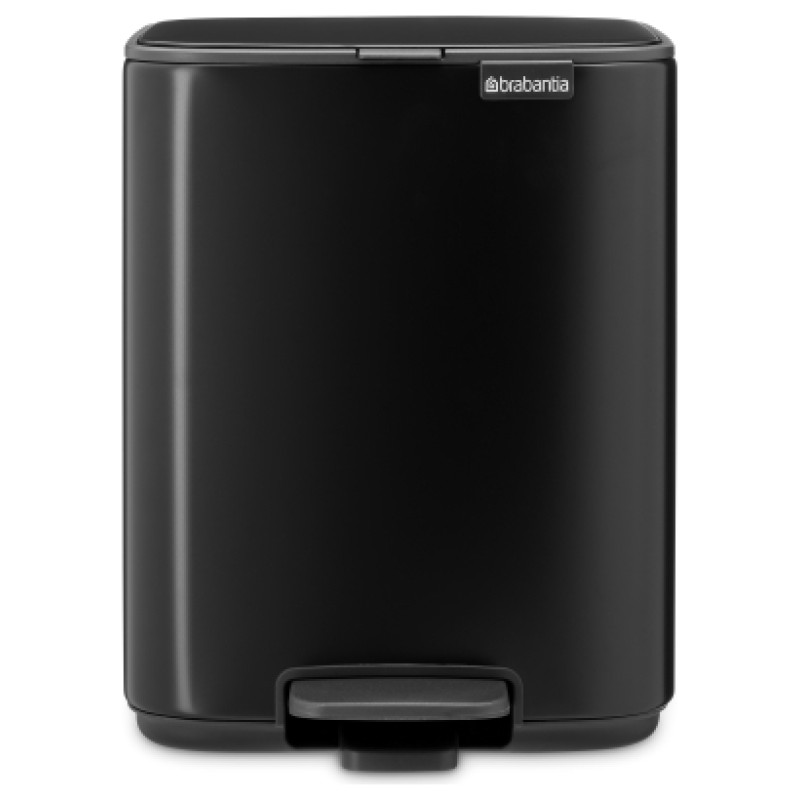 Brabantia atkritumu tvertne ar pedāli, 7L, Matt black - 237867