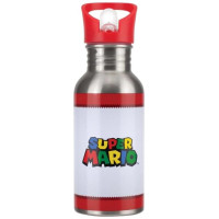 Paladone Super Mario Metal Water Bottle with Straw