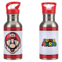 Paladone Super Mario Metal Water Bottle with Straw