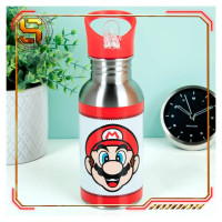Paladone Super Mario Metal Water Bottle with Straw