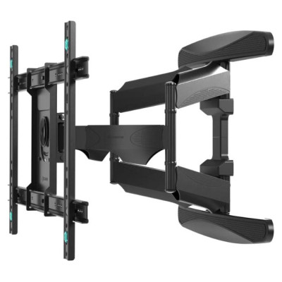 Onkron Full Motion TV Wall Mount for 40 to 75-inch Flat Panel TVs Digital Panels 45,5 kg, Black