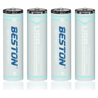 Hismart Rechargeable AA batteries with USB C, 1460mAh, Li-Ion, 4 pcs