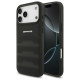 Mercedes AMG Leather Debossed Lines Logo Case for iPhone 17 Pro Max - Black