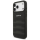 Mercedes AMG Leather Debossed Lines Logo Case for iPhone 17 Pro Max - Black
