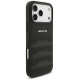 Mercedes AMG Leather Debossed Lines Logo Case for iPhone 17 Pro Max - Black
