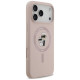 Karl Lagerfeld Silicone Karl&Choupette Ring MagSafe Case for iPhone 17 Pro Max - Pink
