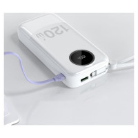 Dudao K13Pro 20000mAh Powerbank with Built-in Cable - White