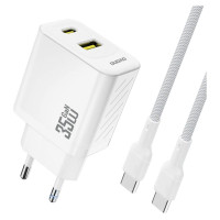 Dudao A27 MaxC 35W Wall Charger + USB-C Cable - White
