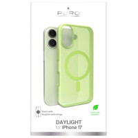 Puro Daylight Magsafe Compatible Silicone Case for iPhone 17 - Translucent Green