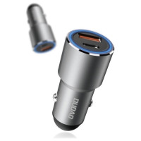 Dudao USB / USB Car Charger Type C Power Delivery Quick Charge 22.5 W Gray (R4PQ)